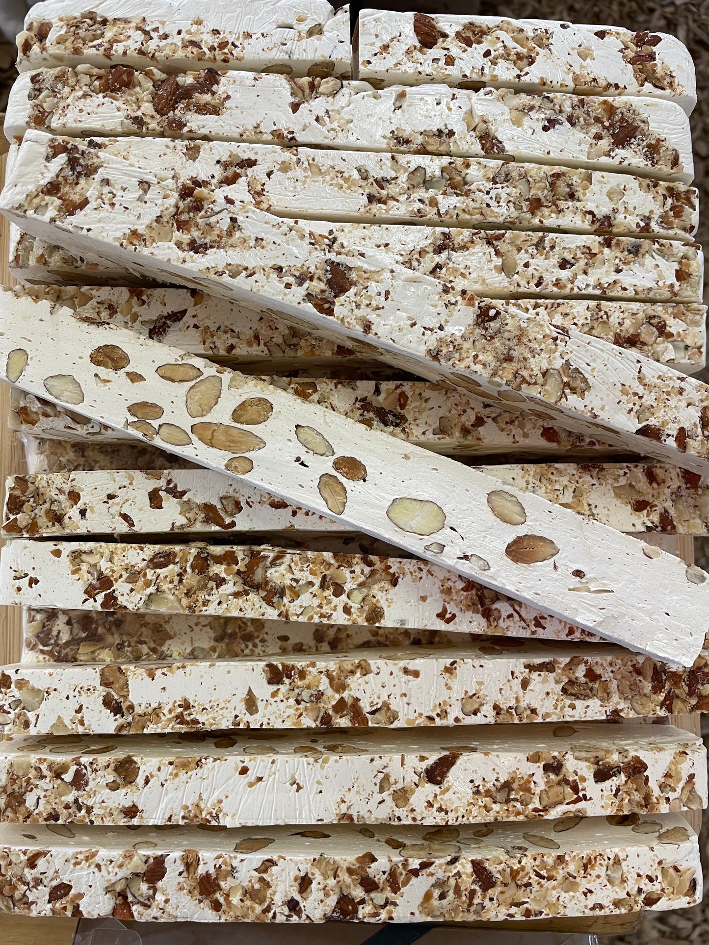 Honey almond nougat stick